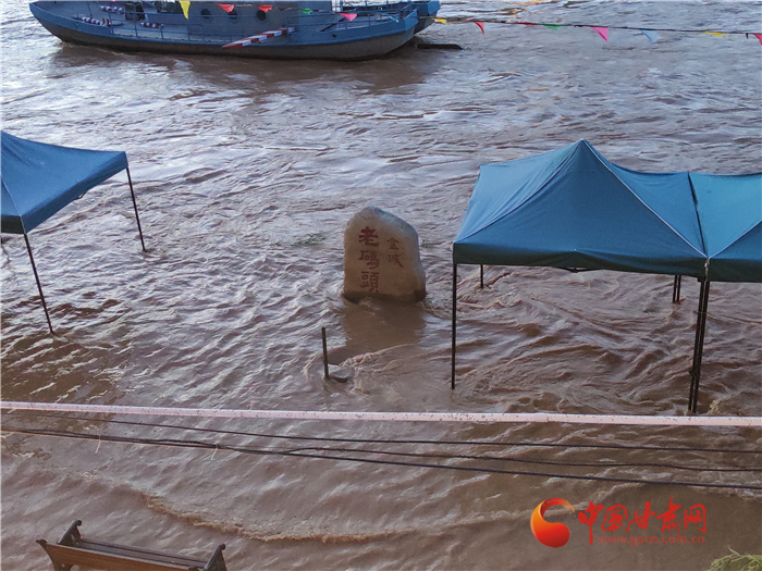 黃河蘭州段再漲水  多處步道遭淹沒（組圖+視頻）