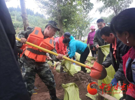 漳縣：干群齊心抗洪災