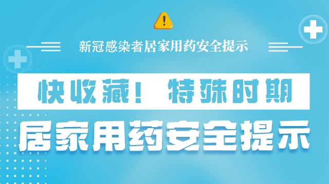 海報|快收藏！特殊時期，居家用藥安全提示→