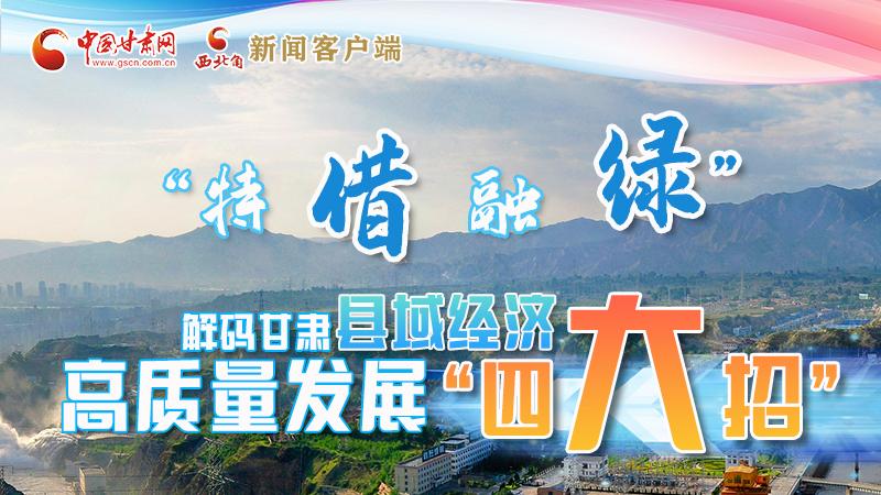 圖解|“特、借、融、綠”解碼甘肅縣域經(jīng)濟(jì)高質(zhì)量發(fā)展“四大招”