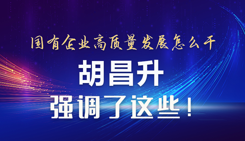 【甘快看】圖解|國有企業(yè)高質(zhì)量發(fā)展怎么干 胡昌升強調(diào)這些！