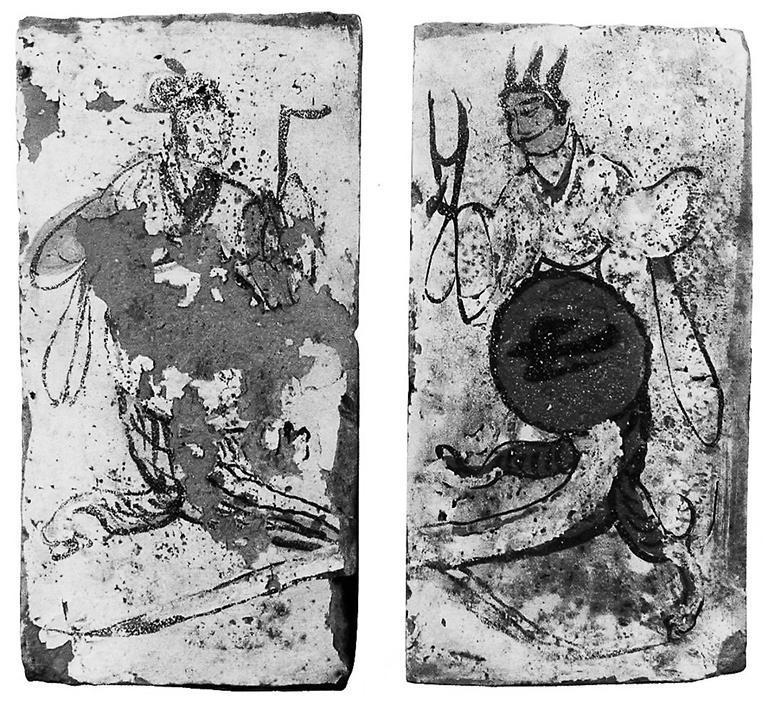 高臺(tái)縣博物館藏魏晉墓出土的女媧、伏羲畫像磚