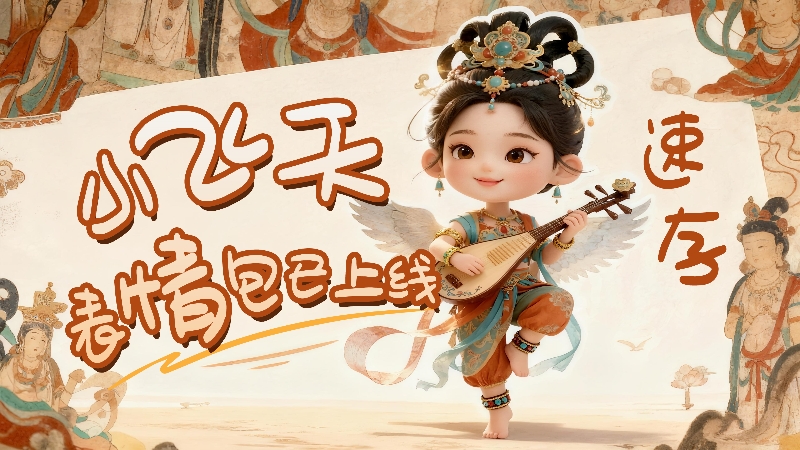 【何以中國·壁畫里的中國】小飛天表情包已上線，速存！